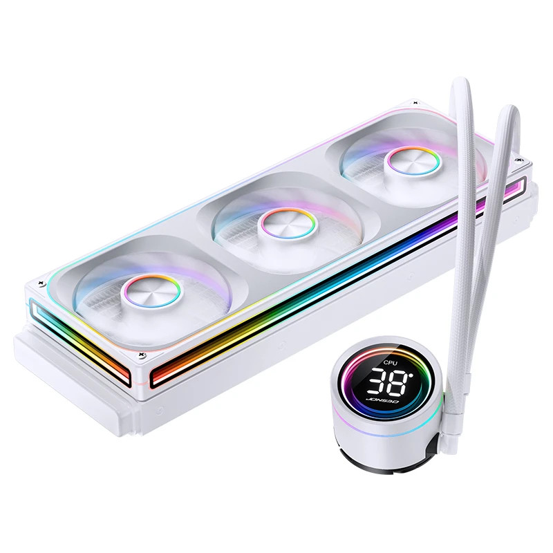 喬思伯 TH-360 白 喬思伯 TH-360 白 (液晶顯示水冷頭/一體式無限鏡風扇/TDP300W/五年保):圖片 1