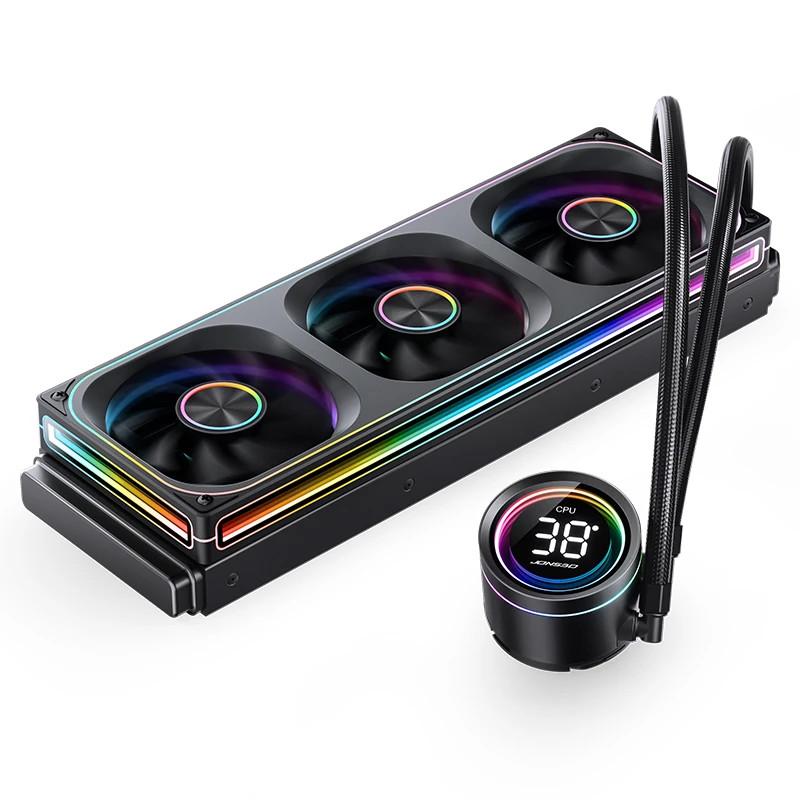 喬思伯 TH-360 黑 喬思伯 TH-360 黑 (液晶顯示水冷頭/一體式無限鏡風扇/TDP300W/五年保):圖片 1