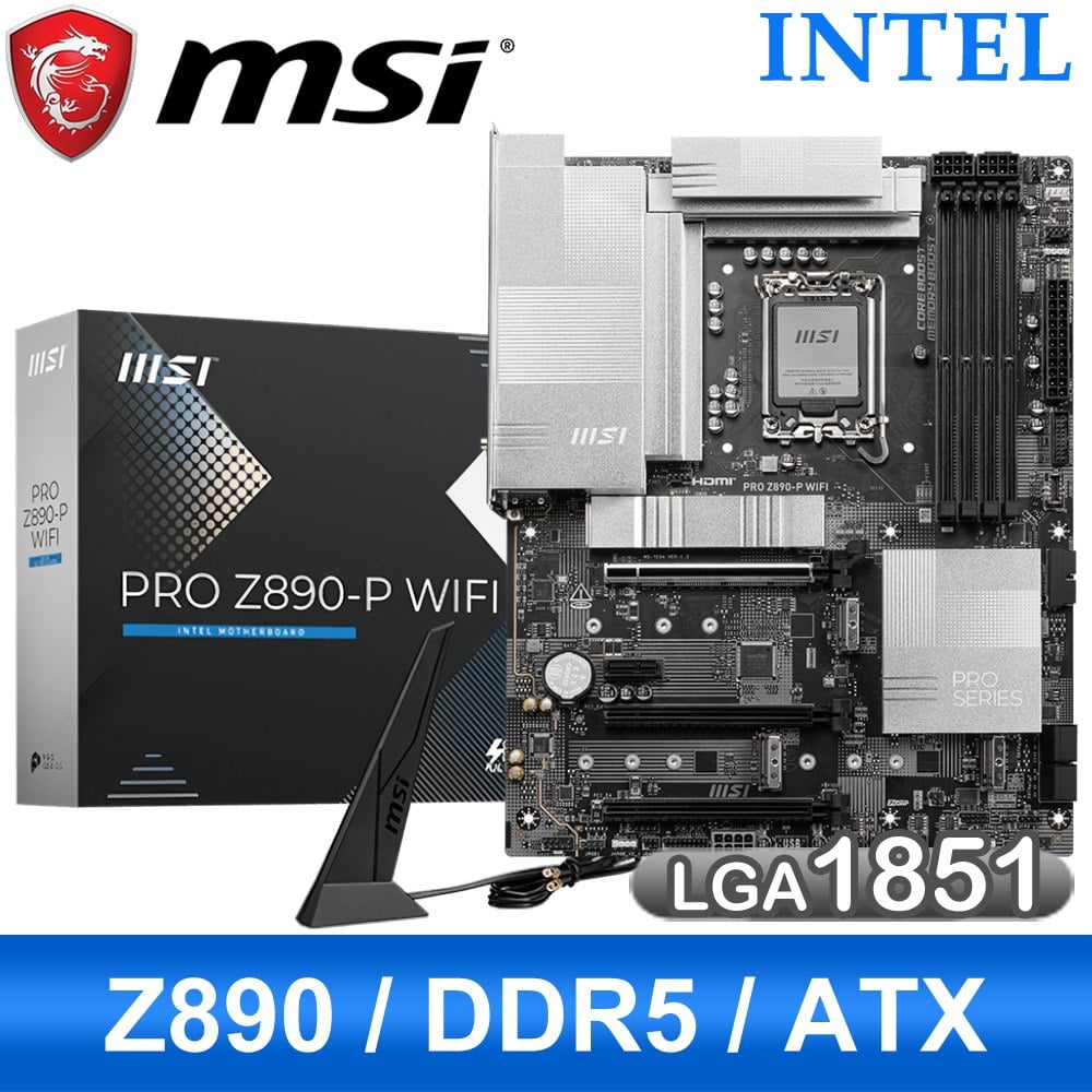 微星 PRO Z890-P WIFI 微星 PRO Z890-P WIFI(ATX/LAN 5Gb+Wi-Fi 7/註冊四年):圖片 1