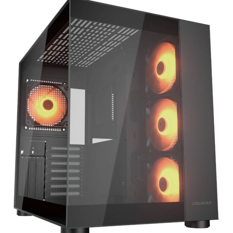 美洲獅 COUGAR FV150 RGB 黑 美洲獅 COUGAR FV150 RGB 黑 (ATX/Type-C/內建風扇測3後1/雙艙設計/支援BTF背插/顯卡40/U高18):圖片 1