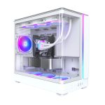 君主 MONTECH KING 15 PRO 白 全景玻璃透側機殼 (M-ATX/Type-C/內建風扇下3後1/曲面玻璃透側/ARGB燈條/斜角風扇設計/顯卡435mm/塔扇187mm)