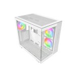 君主 MONTECH KING 65 PRO 白 全景玻璃透側機殼 (ATX/Type-C/內建風扇側2後1/無A柱/ARGB燈光/雙倉設計/顯卡420mm/塔散175mm)