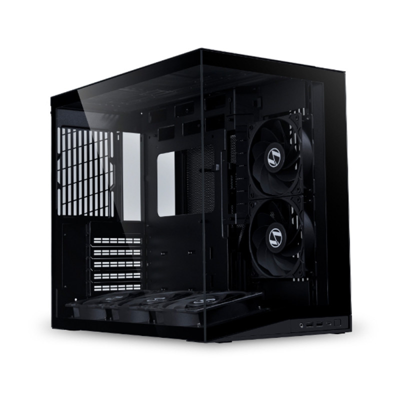聯力 O11 Dynamic Mini V2 FLOW 黑 聯力 O11 Dynamic Mini V2 FLOW 黑 卡40/U高16/全景玻璃/無風扇/僅支援5slots/背插(限ATX)/內含12CM PWM反向風扇5顆:圖片 1