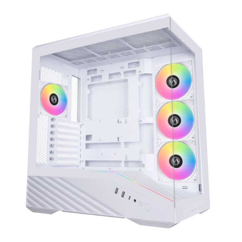 聯力 Vector V100R 白 聯力 Vector V100R 白 顯卡長41.5/U高18/全景玻璃/內建燈條,顯卡支架/支援背插/ATX:圖片 1